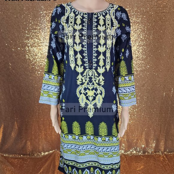 Warda Brand 3PC Embroidered Lawn, Chiffon Shalwar Kameez Pakistani/Indian XS/35 - Picture 8 of 15